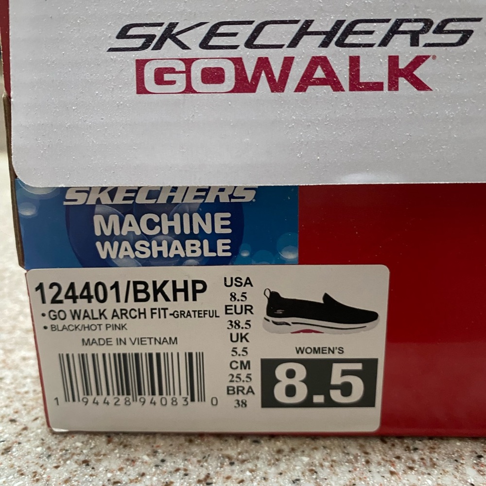 Skechers  Go WALK, Black Slip-On Sneakers - Picture 4 of 13